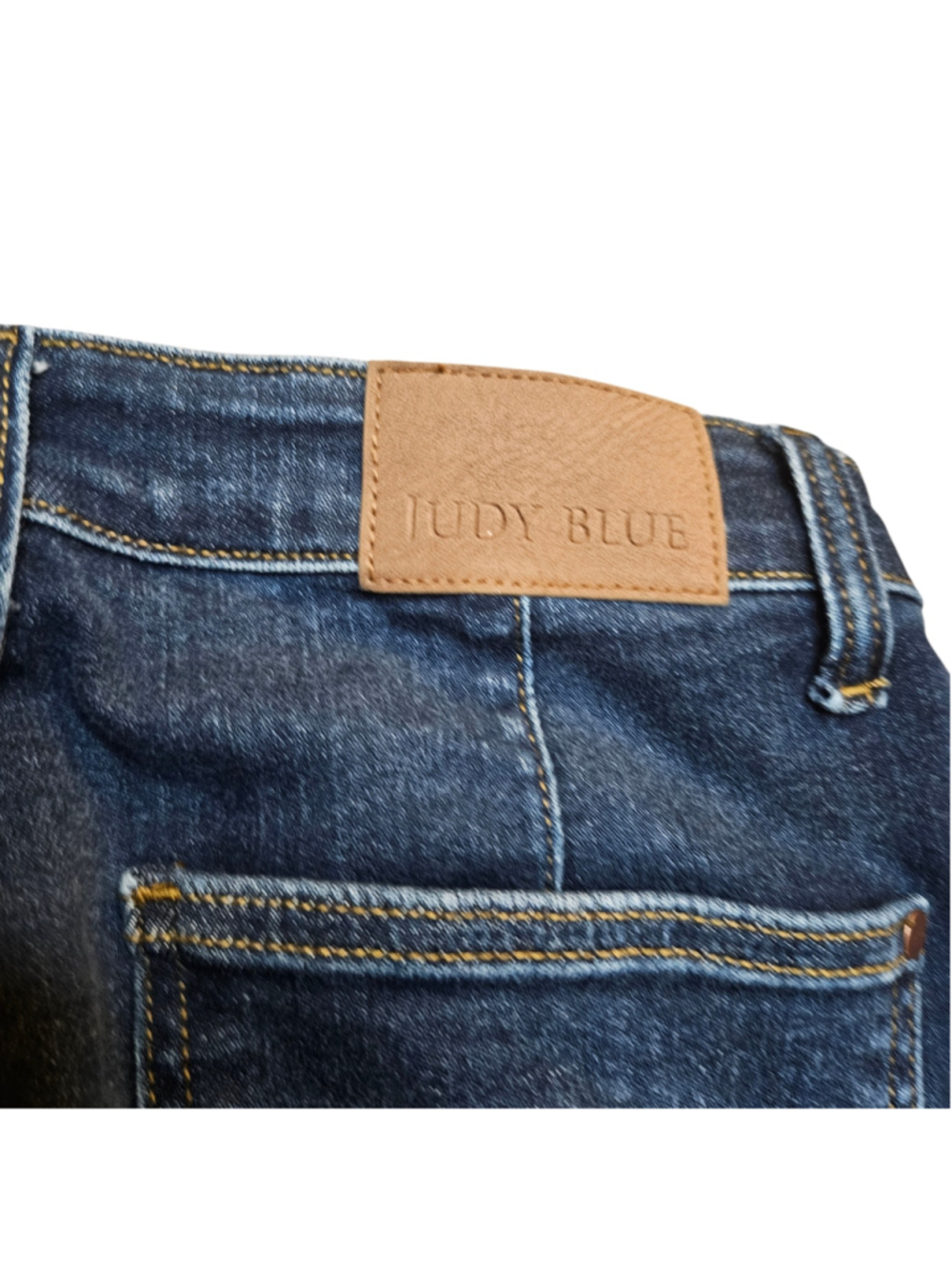 Judy Blue 7/28 Short Medium Wash High Rise Flare Jeans - Picture 8 of 8